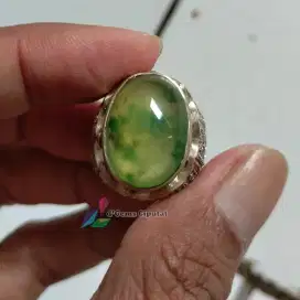 Batu Cincin Akik Permata Natural Idocrase Sungai Dareh Kristal Giwang