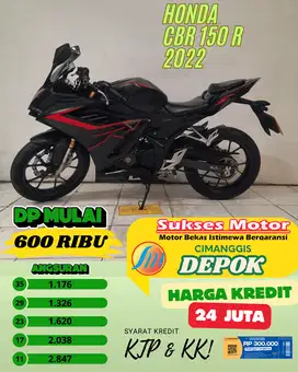 HONDA CBR 150 R TAHUN 2022 DP TERMURAH MULAI 600 RIBU PROSES KILAT