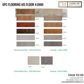 Lantai SPC MS Floor / Vinyl Klik / SPC Flooring Motif Kayu