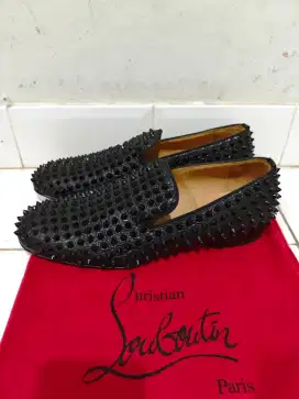 Christian Louboutin CL Roller Boy Black Spike Flat original authentic