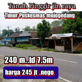 Tanah pingir jalan mojogedang -karangpandan