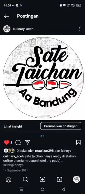 Loker untuk wanita untuk jaga stan sate taichan