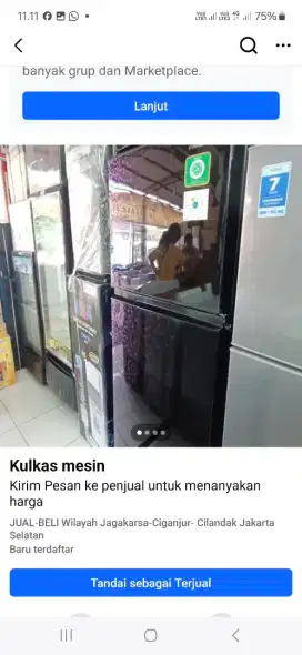 Kulkas 2 pintu bisa cicil tanpa dp