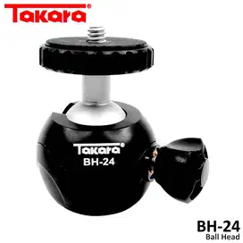 250114C Takara BH-24 Mini Metal Heavy Duty Ball Head Universal 1/4 Scr