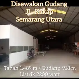 Disewakan Gudang 918 meter Jl. Kakap Semarang