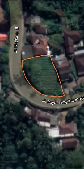 Tanah Komersial Bagus Untuk Usaha Nol Jl. Raya Dampit Amadanom Malang