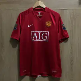 Jersey manchester united home original 2006/7 haegreaves kaos bola