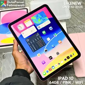 IPAD 10 64GB - WIFI - PINK GARANSI ON PANJANG OKTOBER 2025