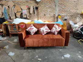 Rafie sofa/sofa Single 3 seater bahan baldu