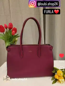 Tas Furla Pin Cilegia L warna Langka Preloved