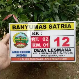 Nomor rumah akrilik
