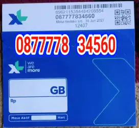 Nomor cantik kartu perdana XL seri naik 3456