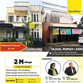 Dijual Cepat Rumah + Kios di Kota Palembang