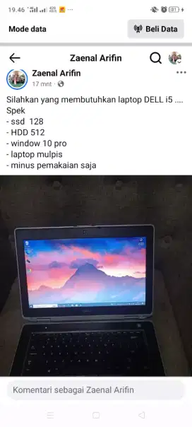 Laptop DELL i5 window 10 pro