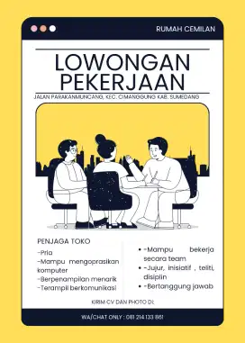 Lowongan pekerjaan parakanmuncang | staff toko | jaga toko