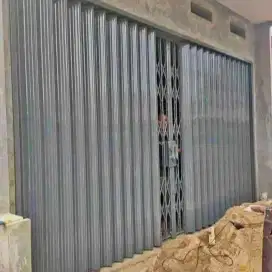 Gudang pintu folding gate dan harmonika, rolling door dan henderson