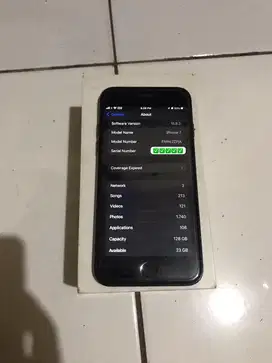 iPhone 7 hitam 128GB exinter minus LCD