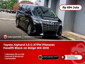 [ PILOT SEAT ] Toyota Alphard 2.5 G ATPM Facelift Black on Beige 2018