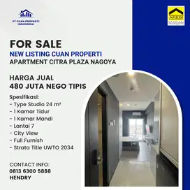 Dijual Cepat Siap Huni Apartment Citra Plaza Nagoya Lokasi Strategis