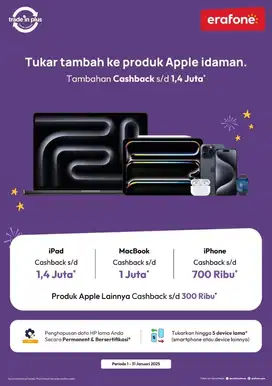 DI ERAFONE SIPIN ADA MACBOOK JUGA LOH BURUAN DATENG KE TOKO SEKARANG