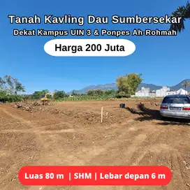 Tanah Kavling Dau Sumbersekar Malang Cocok Bangun Kost / Hunian