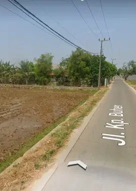 DIJUAL TANAH SAWAH PINGGIR JALAN DESA  DEKAT JALAN BARU TANJUNGPURA