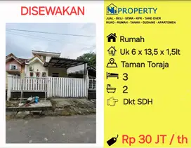 DISEWAKAN Rumah Taman Toraja dkt SDH siap huni