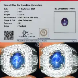 Natural Star Blue Sapphire Corundum Thailand