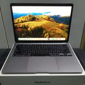 Macbook air m1 2020 ram 8gb ssd 256gb fullset mulus like new ex ibox