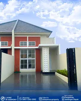 Rumah 1 lantai rasa 2 lantai di depok fasmora Exclusive sisa 1 unit