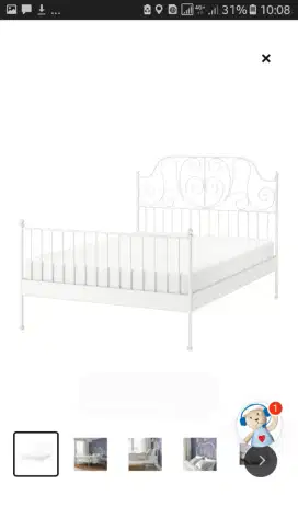 Dijual divan IKEA Lervia white uk 180x200 mulus