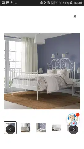 Dijual divan IKEA Lervia white uk 180x200 mulus