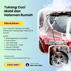 Tukang Cuci Mobil Berpengalaman