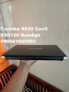 LAPTOP TOSHIBA R830 CORI5 GEN2 SSD120 RAM8GB GAK PAKAI LEMOT