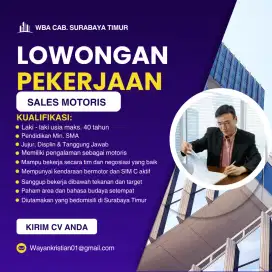 Lowongan Kerja Sales Motoris Yosska Distributor