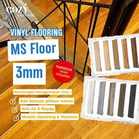 Vinyl lantai MS Floor tebal 3mm motif Wood | anti rayap