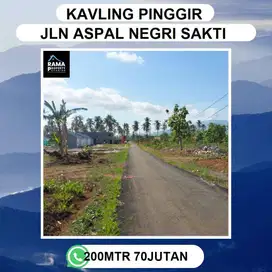 TANAH DIPINGGIR JALAN NEGRISAKTI NATAR DJUAL MURAH