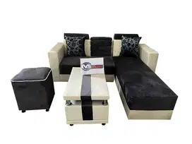 Mj Spons Sofa Selonjor Mawar, Sofa Modern Klasik, Sofa Minimalis