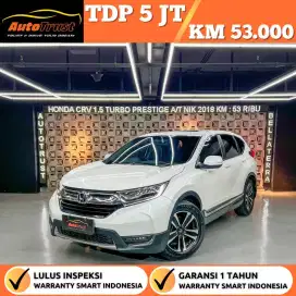 Tdp 5 Juta Honda Crv 1.5 Turbo Prestige Cvt A/T Nik.2018/David