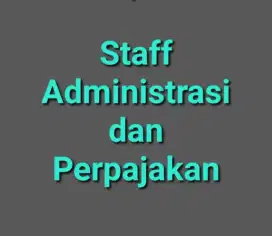 Dibutuhkan Staf Administrasi & Perpajakan, BLITAR