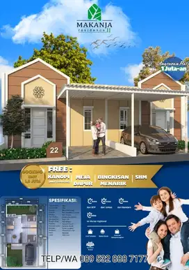 Rumah Subsidi Murah Dp hanya 1,5jt terima shm