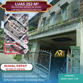 Dijual Murah Rumah 2 Lantai + 7 Pintu Kontrakan di Karawang Barat