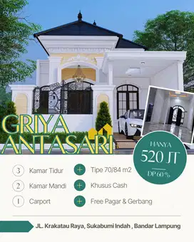 RUMAH MURAH DI ANTASARI BANDAR LAMPUNG