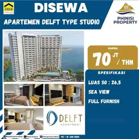 DISEWAKAN APARTEMEN DELFT CPI TYPE STUDIO SEA VIEW FULL FURNISH