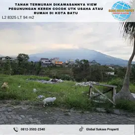 Tanah Termurah View pegunungan cocok untuk villa Di Kota Batu