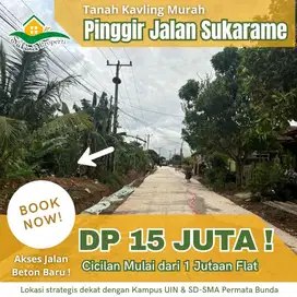 kavling DP murah pinggir jalan raya Pulau singkep Sukarame  Lampung