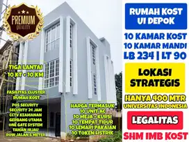 Jual Rumah Kost 10 Kamar SHMIMB Kost Bonus Full Furnish Dekat UI Depok