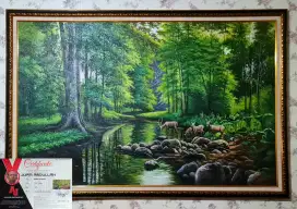 Karya seni lukisan DAMAI ALAMKU karya jupri abdullah