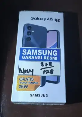 Jual hp samsung A15 4g 8/128 hitam mulus lengkap