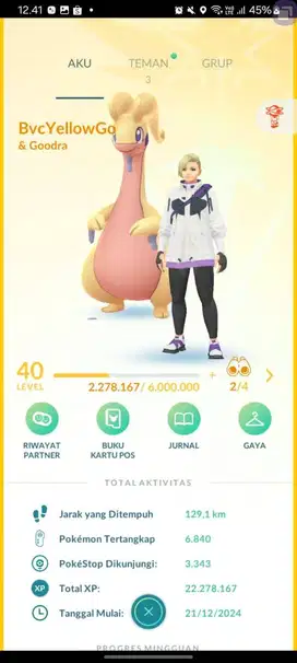 akun pokemon level 40